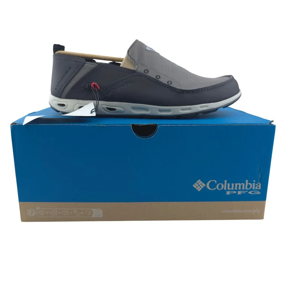 Columbia Boat Shoes Bahama Vent PFG Mens 9.5 Gray Red Fishing BM2663-049